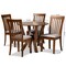Baxton Studio Marian Modern and Contemporary Grey Fabric and Walnut Brown Finished Wood 5-Piece Dining Set 174-9879-10899-Zoro - alternate 7